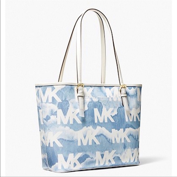 MICHAEL KORS MEDIUM CARRYALL TOTE PALE BLUE - Picture 12 of 15